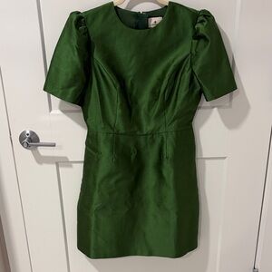 Tuckernuck Green Dupioni Carine Dress